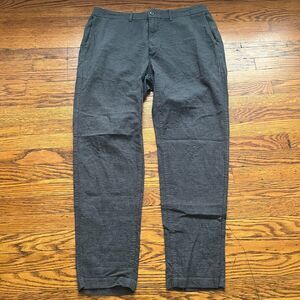 Abercrombie & Fitch Pants Women XXL Dark Gray Stretch Waist Slim Fit Linen Blend